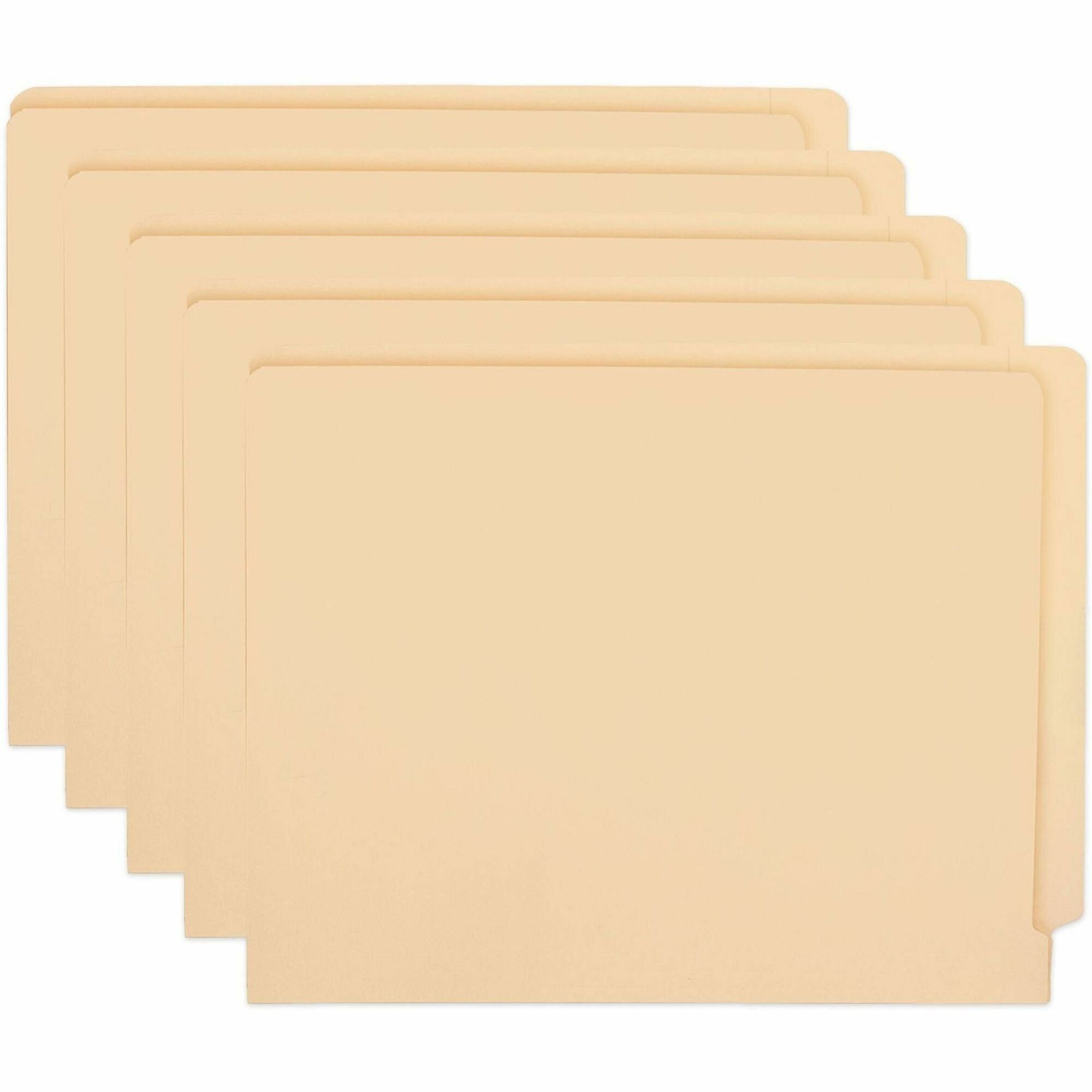 Business Source Straight Tab Cut Letter Recycled Fastener Folder - 8 1/2" x 11" - 2 Fastener(s) - 2" Fastener Capacity - 10% Recycled - 50 / Box