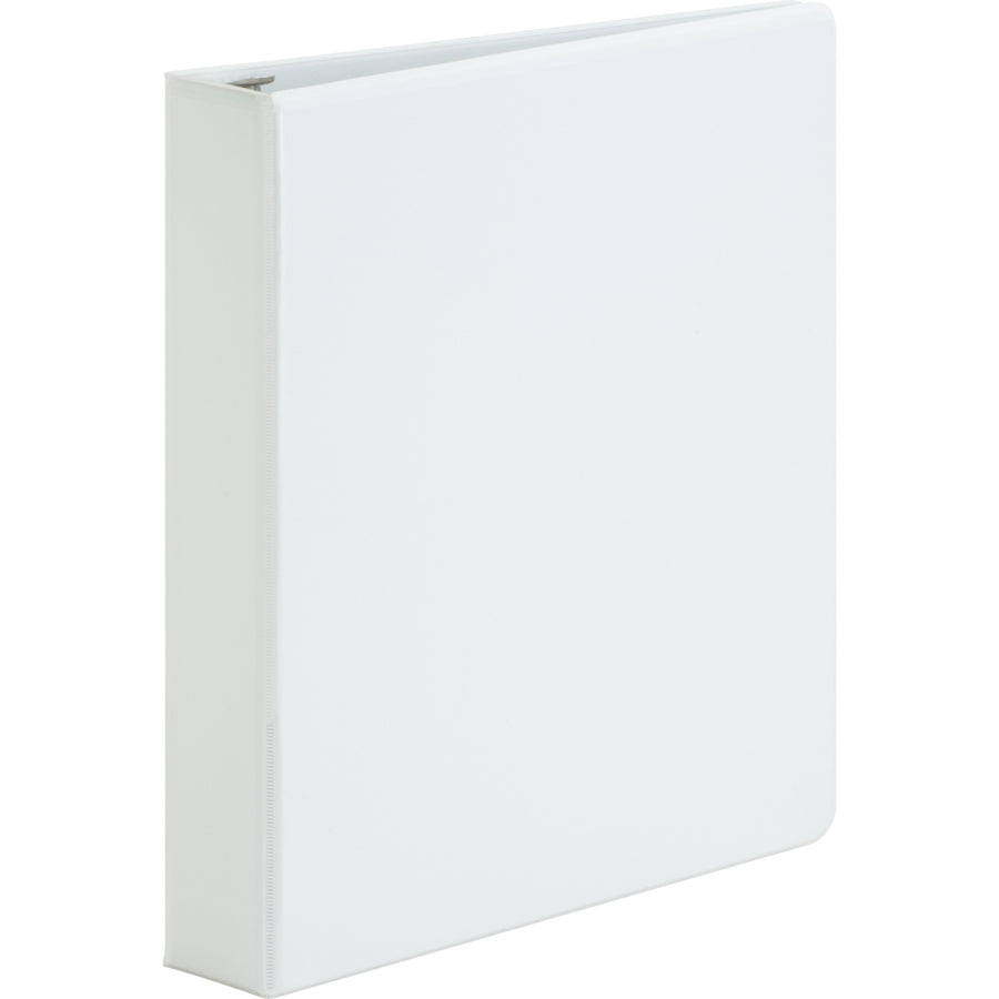 business-source-round-ring-view-binder-1-1-2-binder-capacity-letter-8-1-2-x-11-sheet-size-350-sheet-capacity-round-ring-fasteners-2-internal-pockets-polypropylene-chipboard-board-white-wrinkle-free-non-glare-transfer-safe_bsn19651 - 7