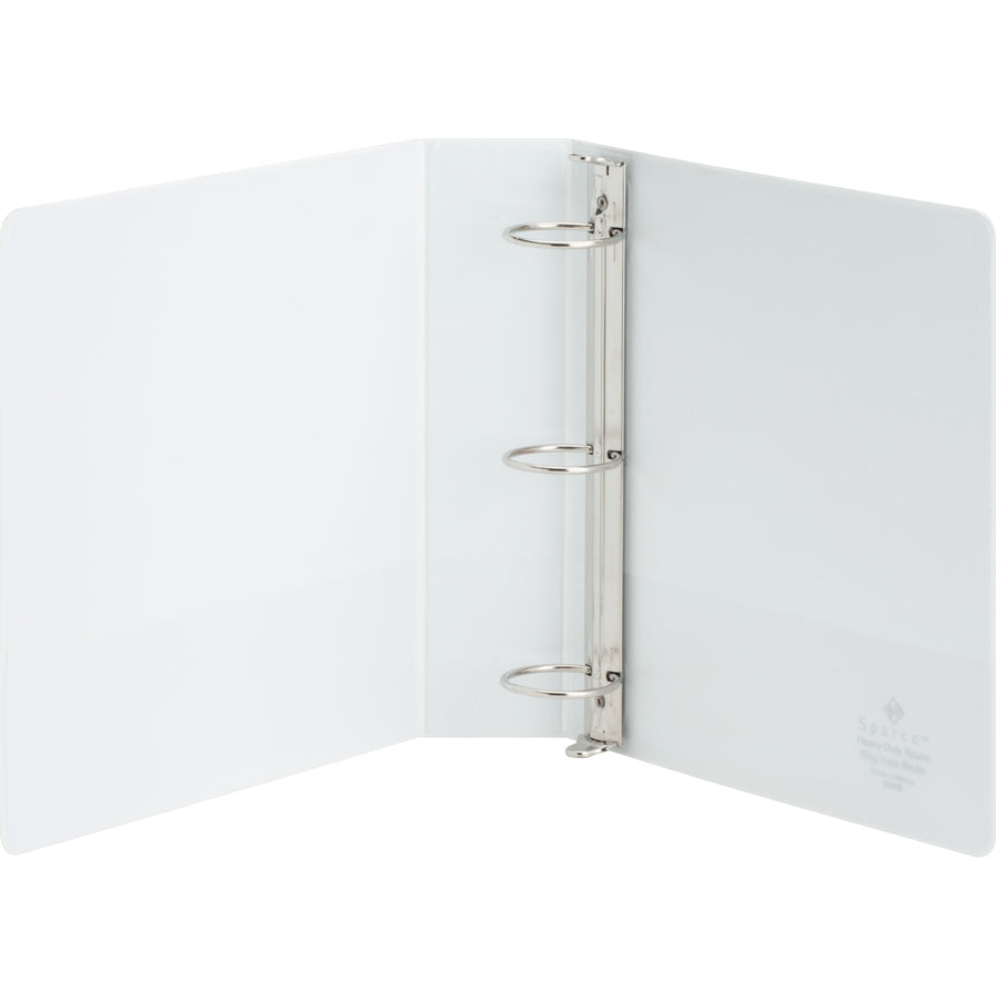 business-source-round-ring-view-binder-2-binder-capacity-letter-8-1-2-x-11-sheet-size-475-sheet-capacity-round-ring-fasteners-2-internal-pockets-polypropylene-chipboard-board-white-wrinkle-free-non-glare-transfer-safe-ga_bsn19701 - 3