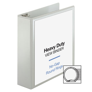 Business Source Round-ring View Binder - 3" Binder Capacity - Letter - 8 1/2" x 11" Sheet Size - 625 Sheet Capacity - Round Ring Fastener(s) - 2 Internal Pocket(s) - Polypropylene, Chipboard, Board - White - Wrinkle-free, Non-glare, Transfer Safe, Ga