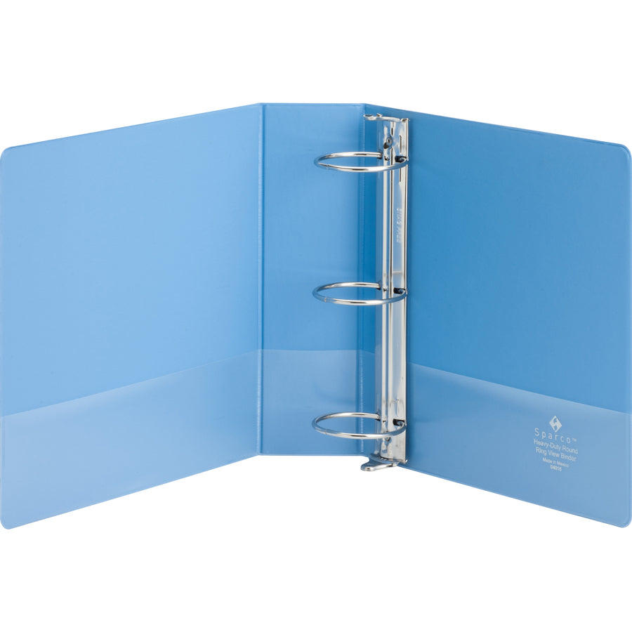 business-source-round-ring-view-binder-3-binder-capacity-letter-8-1-2-x-11-sheet-size-625-sheet-capacity-round-ring-fasteners-2-internal-pockets-polypropylene-chipboard-board-light-blue-wrinkle-free-non-glare-transfer-saf_bsn19752 - 3