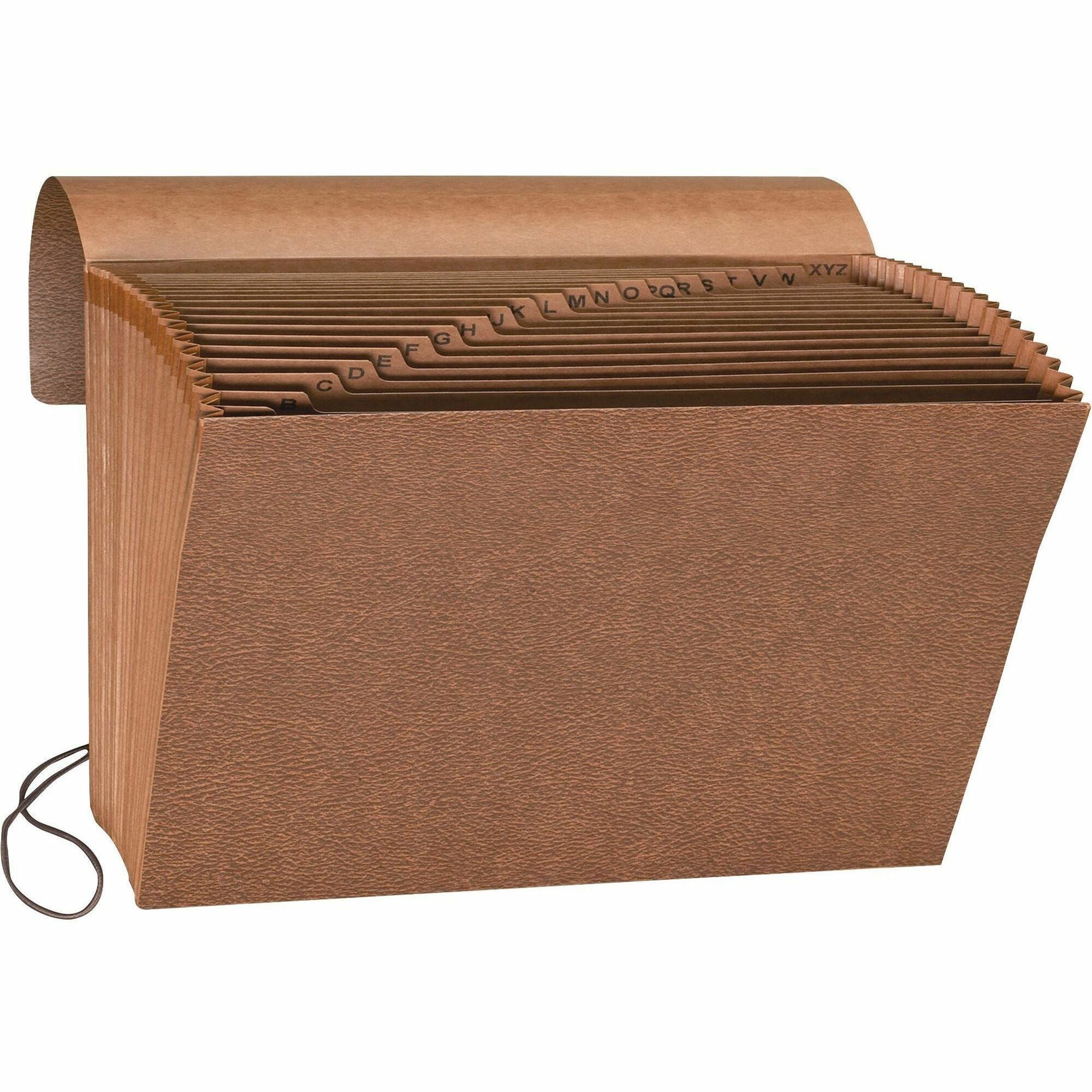 business-source-letter-recycled-expanding-file-8-1-2-x-11-21-pockets-brown-30%-recycled-1-each_bsn23680 - 1