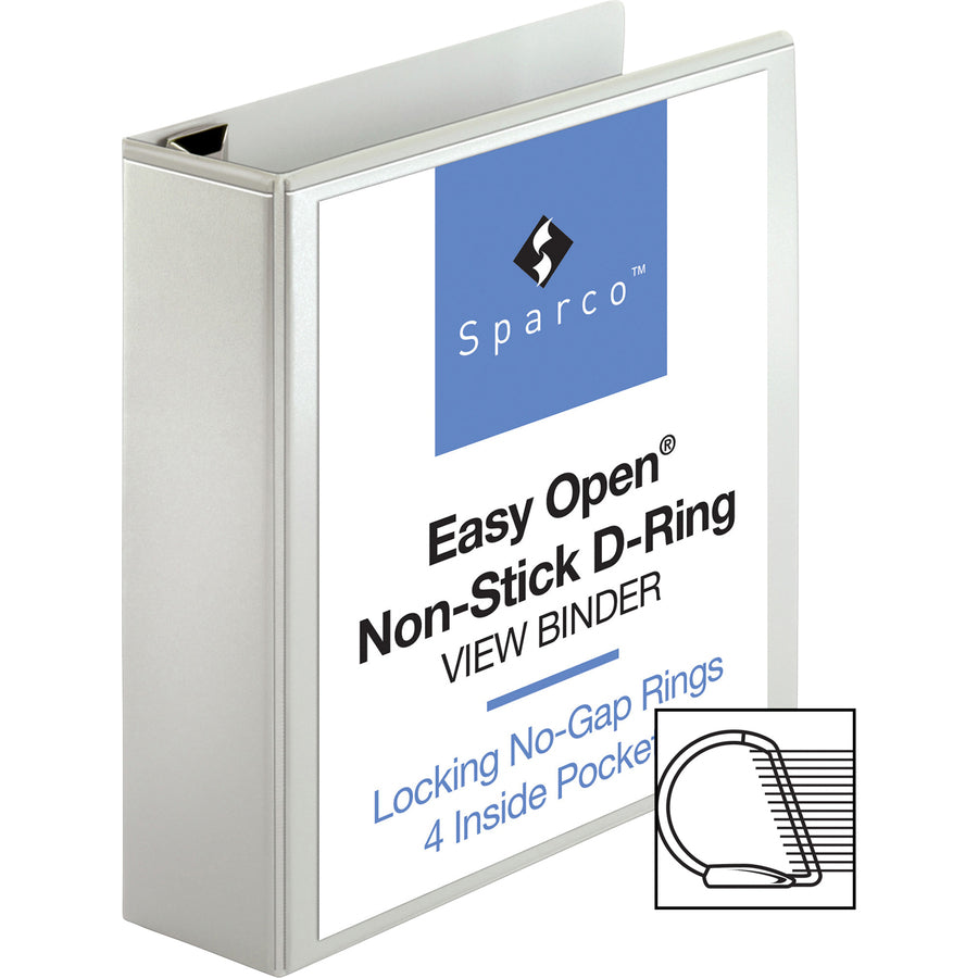 business-source-locking-d-ring-view-binder-3-binder-capacity-letter-8-1-2-x-11-sheet-size-650-sheet-capacity-d-ring-fasteners-4-inside-front-&-back-pockets-polypropylene-chipboard-white-recycled-acid-free-non-glare-clear_bsn26961 - 6
