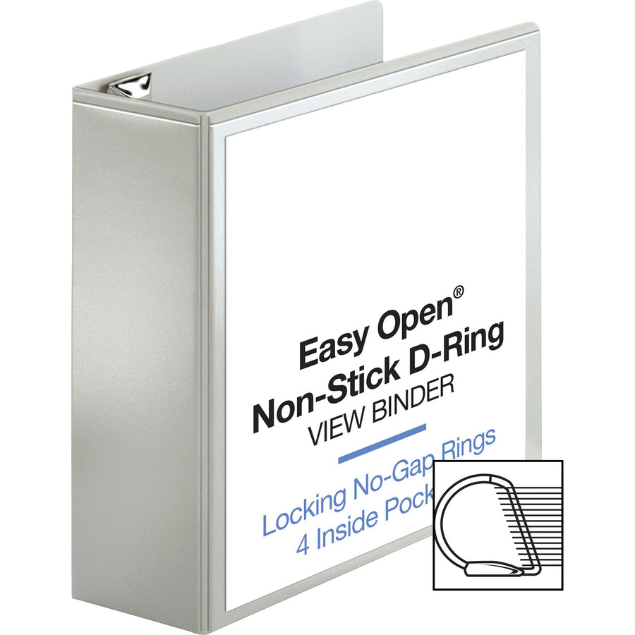 business-source-locking-d-ring-view-binder-4-binder-capacity-letter-8-1-2-x-11-sheet-size-775-sheet-capacity-d-ring-fasteners-4-inside-front-&-back-pockets-polypropylene-chipboard-white-recycled-acid-free-non-glare-clear_bsn26963 - 5