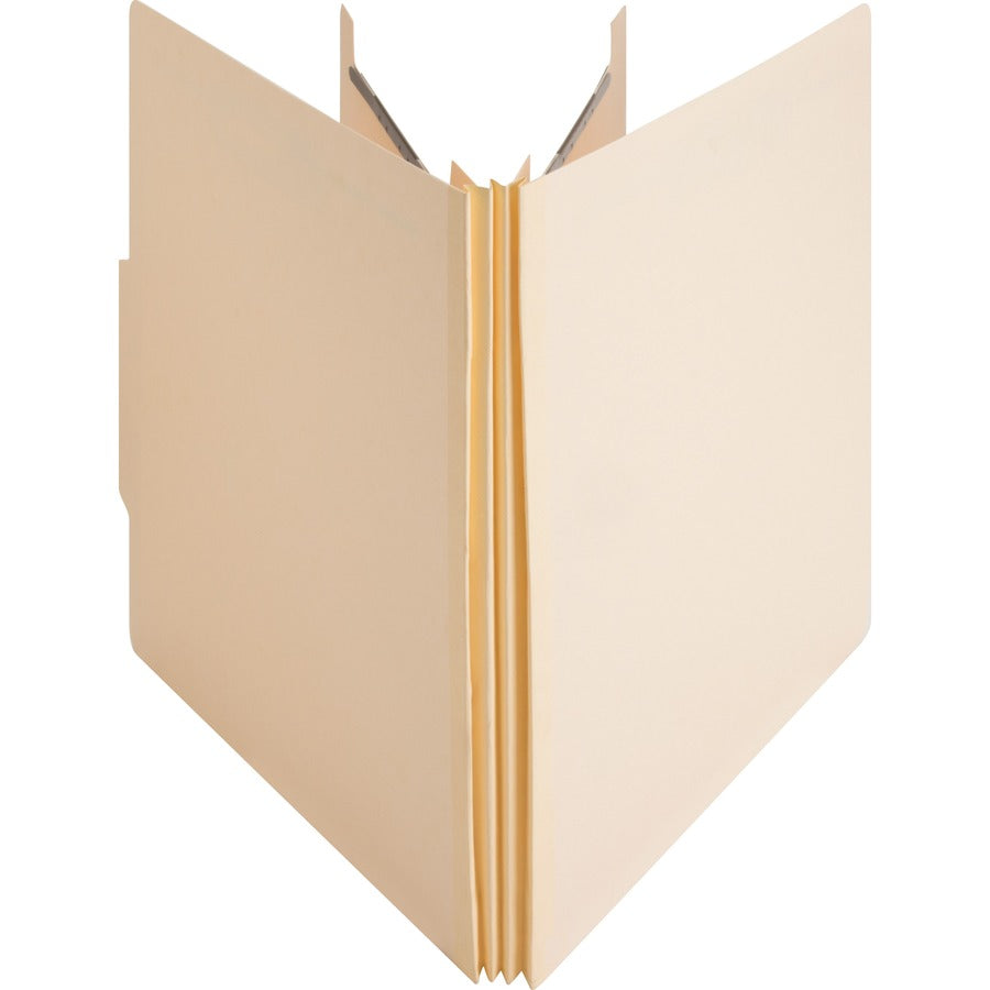 Business Source Letter Recycled Classification Folder - 8 1/2" x 11" - 2" Expansion - 1" Fastener Capacity, 2" Fastener Capacity - 2 Divider(s) - 10% Recycled - 25 / Box