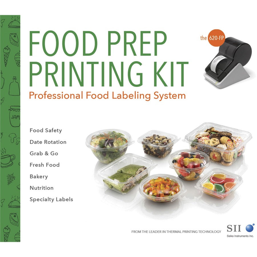 Seiko SLP 620 Direct Thermal Printer with NetsPG Food Prep Software - Perfect for Food Nutrition / Safety Labels