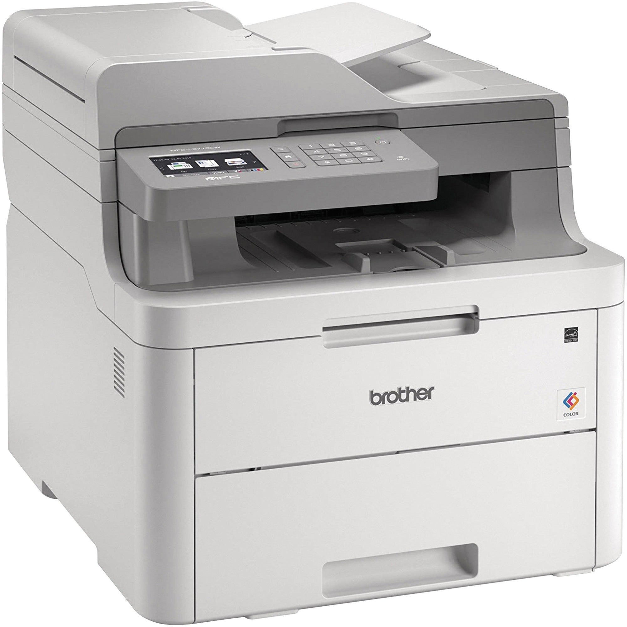 Brother MFC-L3710CW Compact Digital Color All-in-One Printer Providing Laser Quality Results with Wireless - Copier/Fax/Printer/Scanner - 19 ppm Mono/19 ppm Color Print - 600 x 2400 dpi Print - Up to 30000 Pages Monthly - 251 sheets Input - Color Sca - 1