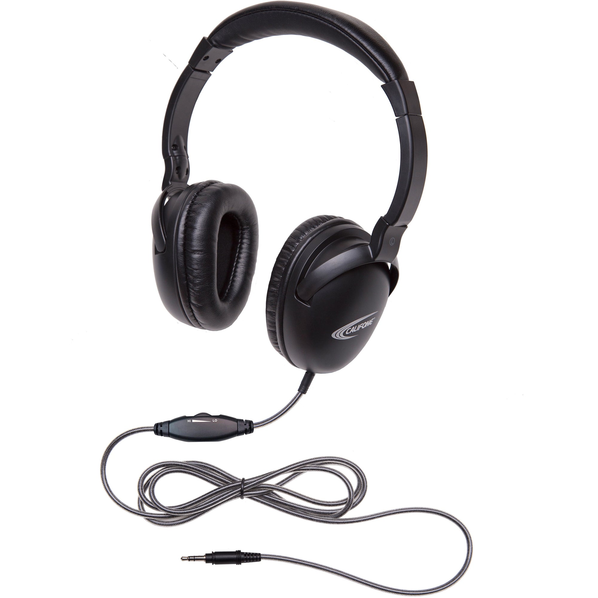 Califone 1017Av Neotech Plus Headphone With Calituff Braided Cord, 3.5Mm Plug, Inline Volume Control - Stereo - Matte Black - Mini-phone (3.5mm) - Wired - 32 Ohm - 20 Hz 20 kHz - Gold Plated Connector - Over-the-head - Binaural - Circumaural - 6 ft C
