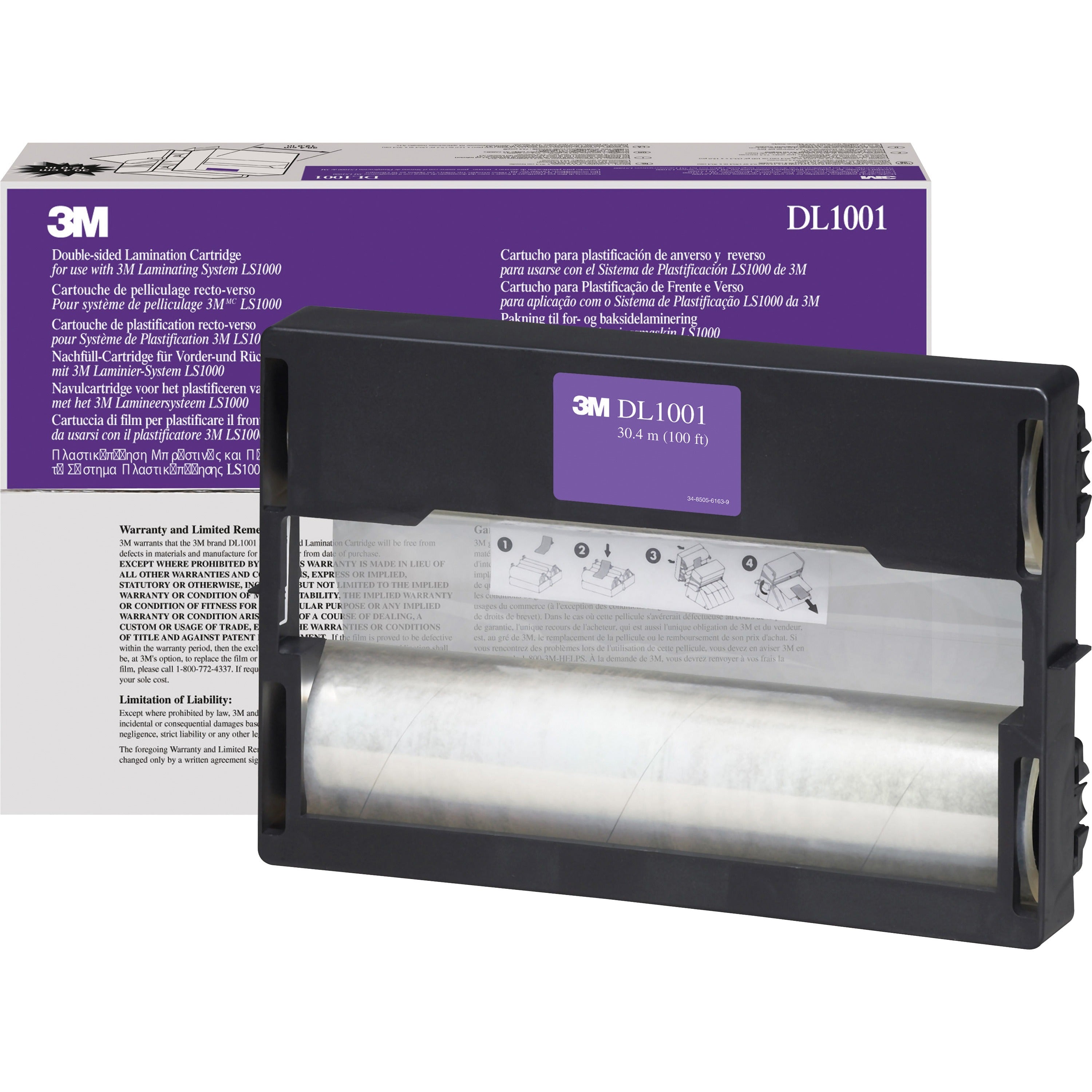 Refill for LS1000 Laminating Machines, 5.6 mil, 12" x 100 ft, Gloss Clear