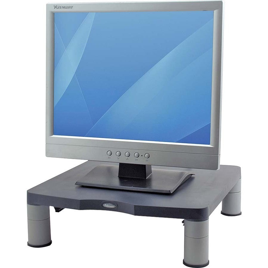 Standard Monitor Riser, 13.38" x 13.63" x 2" to 4", Graphite, Supports 60 lbs