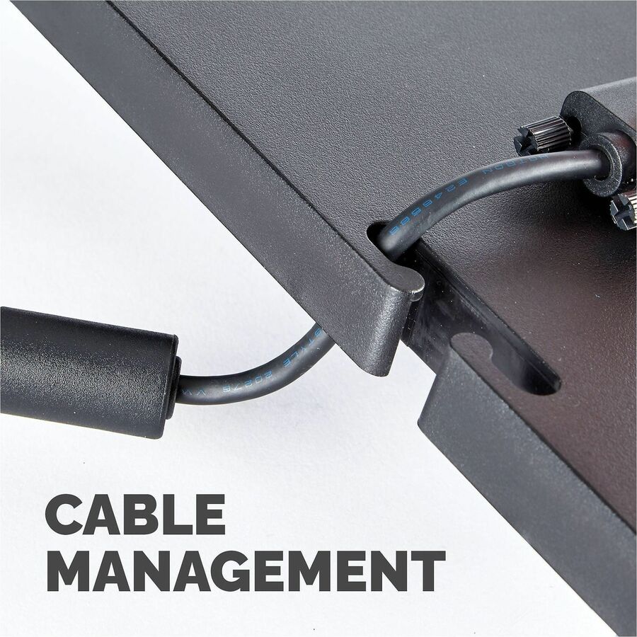 Standard Monitor Riser, 13.38" x 13.63" x 2" to 4", Graphite, Supports 60 lbs