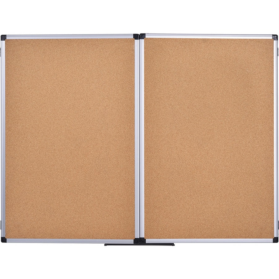 MasterVision Trio Magnetic Whiteboard - 36" (3 ft) Width x 96" (8 ft) Height - White Surface - Rectangle - Magnetic - Assembly Required - 1 Each