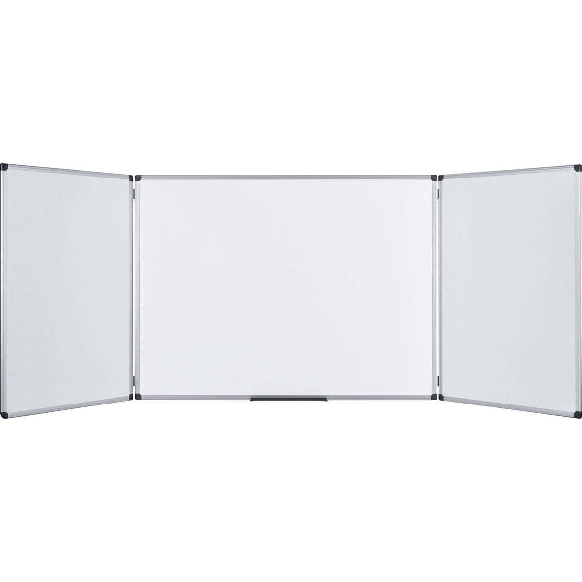 MasterVision Trio Magnetic Whiteboard - 36" (3 ft) Width x 96" (8 ft) Height - White Surface - Rectangle - Magnetic - Assembly Required - 1 Each