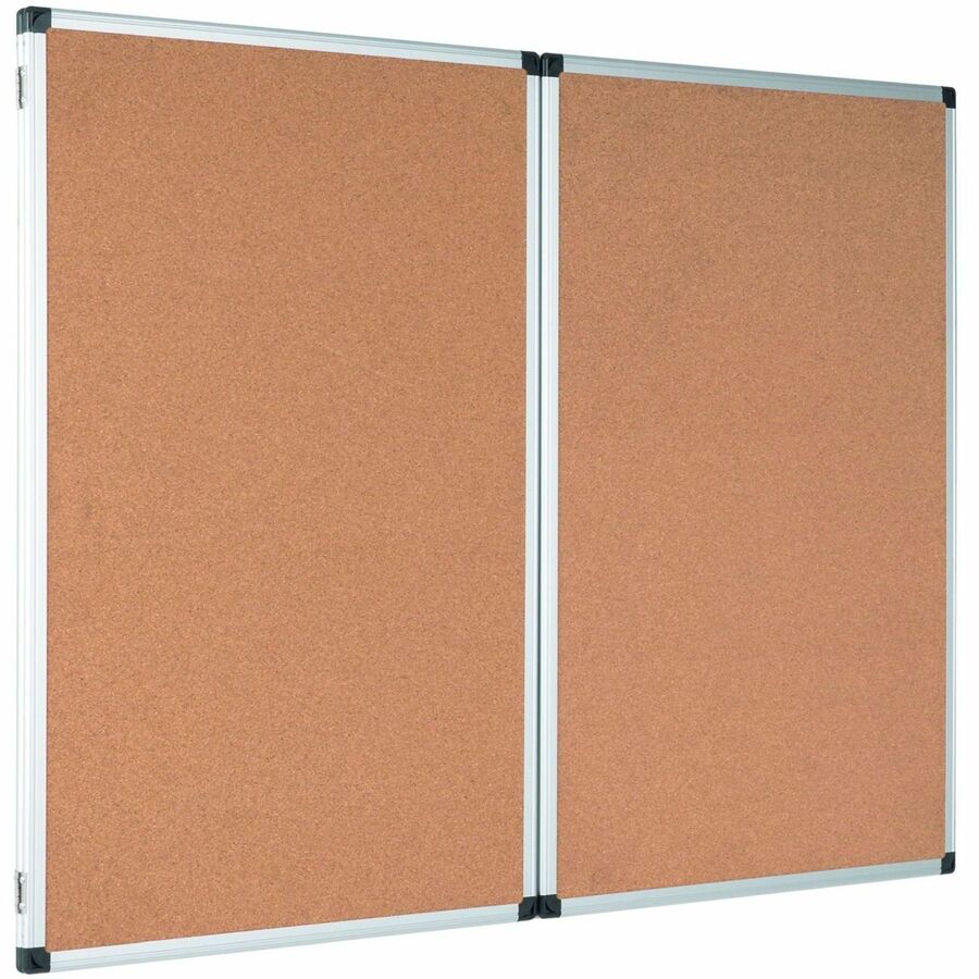 MasterVision Trio Magnetic Whiteboard - 36" (3 ft) Width x 96" (8 ft) Height - White Surface - Rectangle - Magnetic - Assembly Required - 1 Each