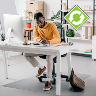 Ecotex Enhanced Polymer Rectangular Chair Mat with Anti-Slip Backing for Hard Floors - 36" x 48" - Hard Floor, Pile Carpet, Home, Office - 48" Length x 36" Width x 0.075" Depth x 0.075" Thickness - Rectangular - Polymer - Clear - 1Each - TAA Com