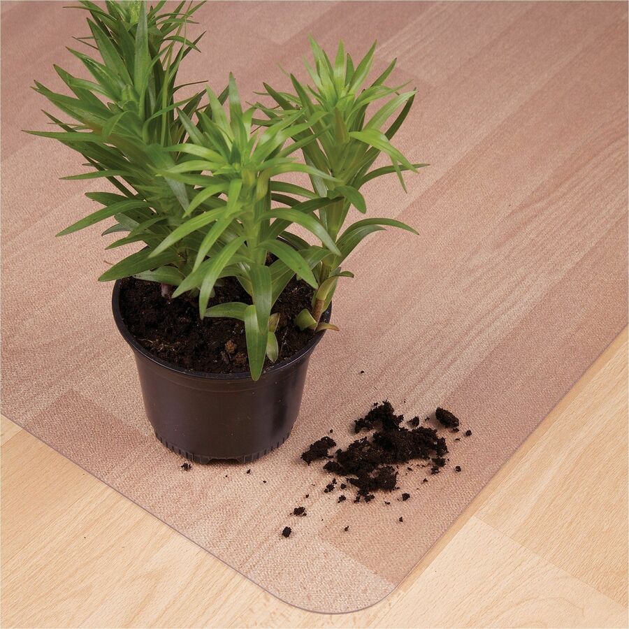 Ecotex Enhanced Polymer Rectangular Chair Mat with Anti-Slip Backing for Hard Floors - 48" x 60" - Hard Floor, Pile Carpet, Home, Office - 60" Length x 48" Width x 0.075" Depth x 0.075" Thickness - Rectangular - Polymer - Clear - 1Each - TAA Com
