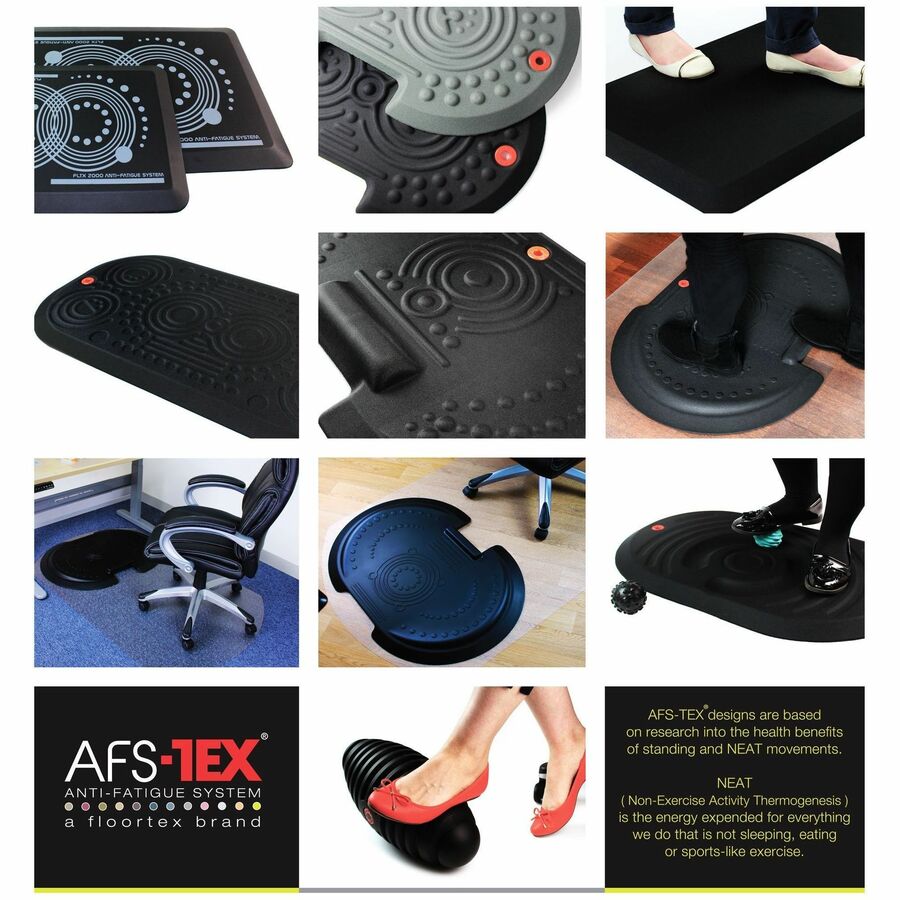 AFS-TEX 3000X Anti-Fatigue Mat, Rectangular, 20 x 39, Midnight Black