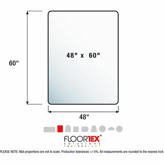 Ecotex Enhanced Polymer Rectangular Chair Mat for Hard Floors - 48" x 60" - Hard Floor - 60" Length x 48" Width x 0.075" Depth x 0.080" Thickness - Rectangular - Clear - 1Each