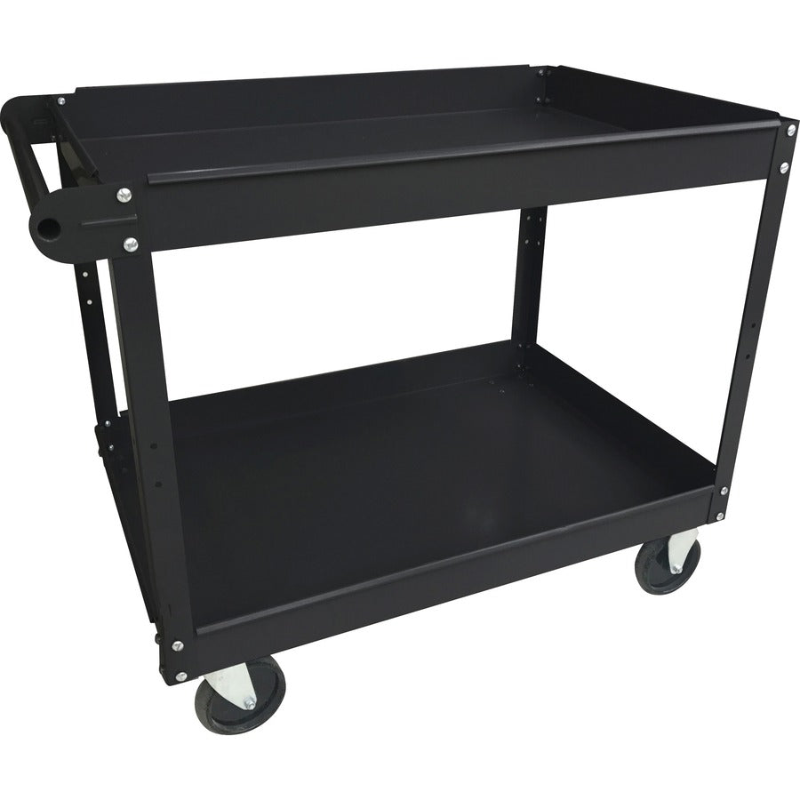 lorell-utility-cart-2-shelf-400-lb-capacity-steel-30-length-x-16-width-x-32-height-black-1-each_llr59689 - 3