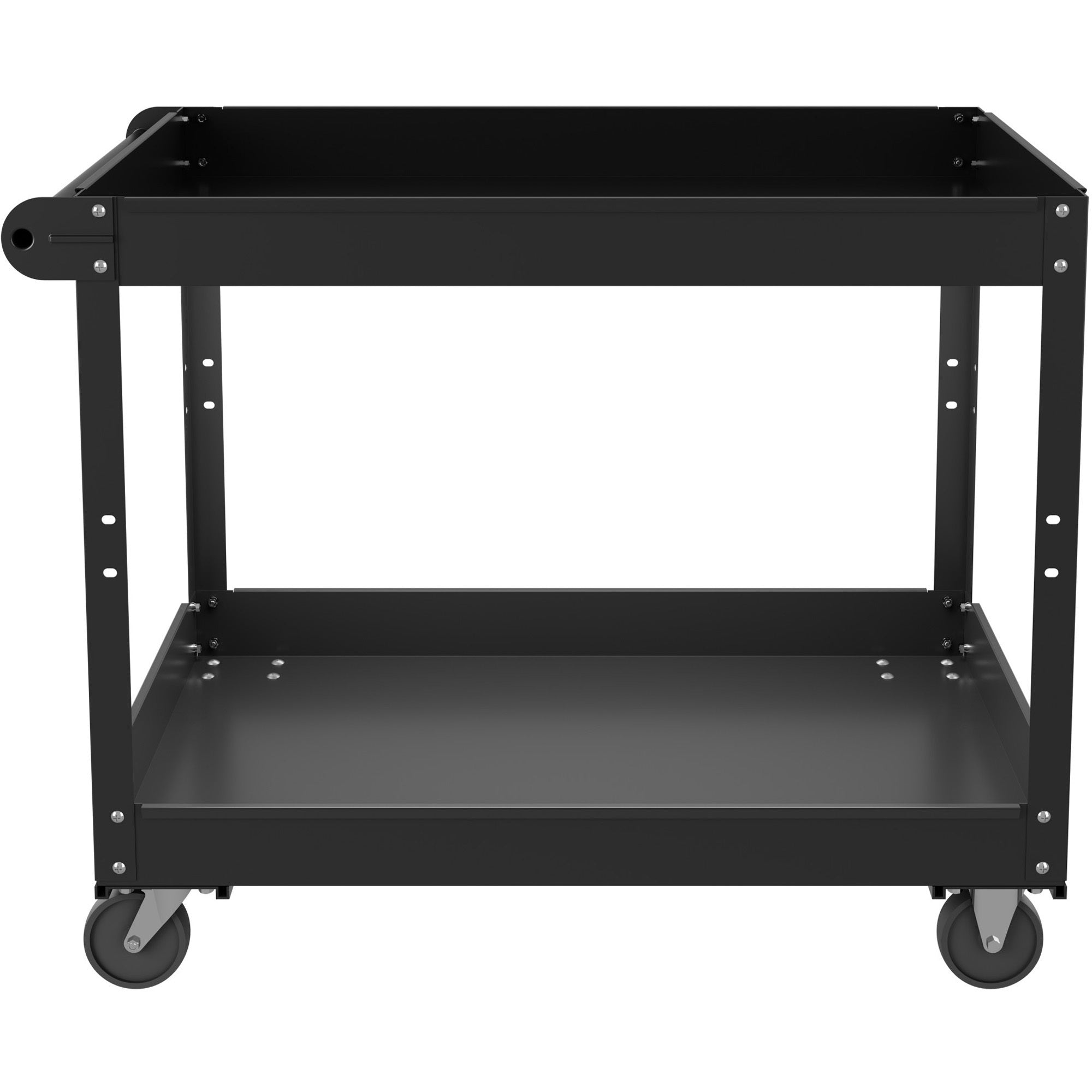 lorell-utility-cart-2-shelf-400-lb-capacity-steel-36-length-x-24-width-x-32-height-black-1-each_llr59690 - 2