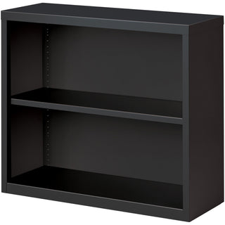 lorell-fortress-series-bookcase-345-x-12630-2-shelves-material-steel-finish-charcoal-powder-coated-adjustable-shelf-welded-durable_llr59691 - 3