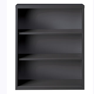 Lorell Fortress Series Bookcase - 34.5" x 13"42" - 3 Shelve(s) - Material: Steel - Finish: Charcoal, Powder Coated - Adjustable Shelf, Welded, Durable