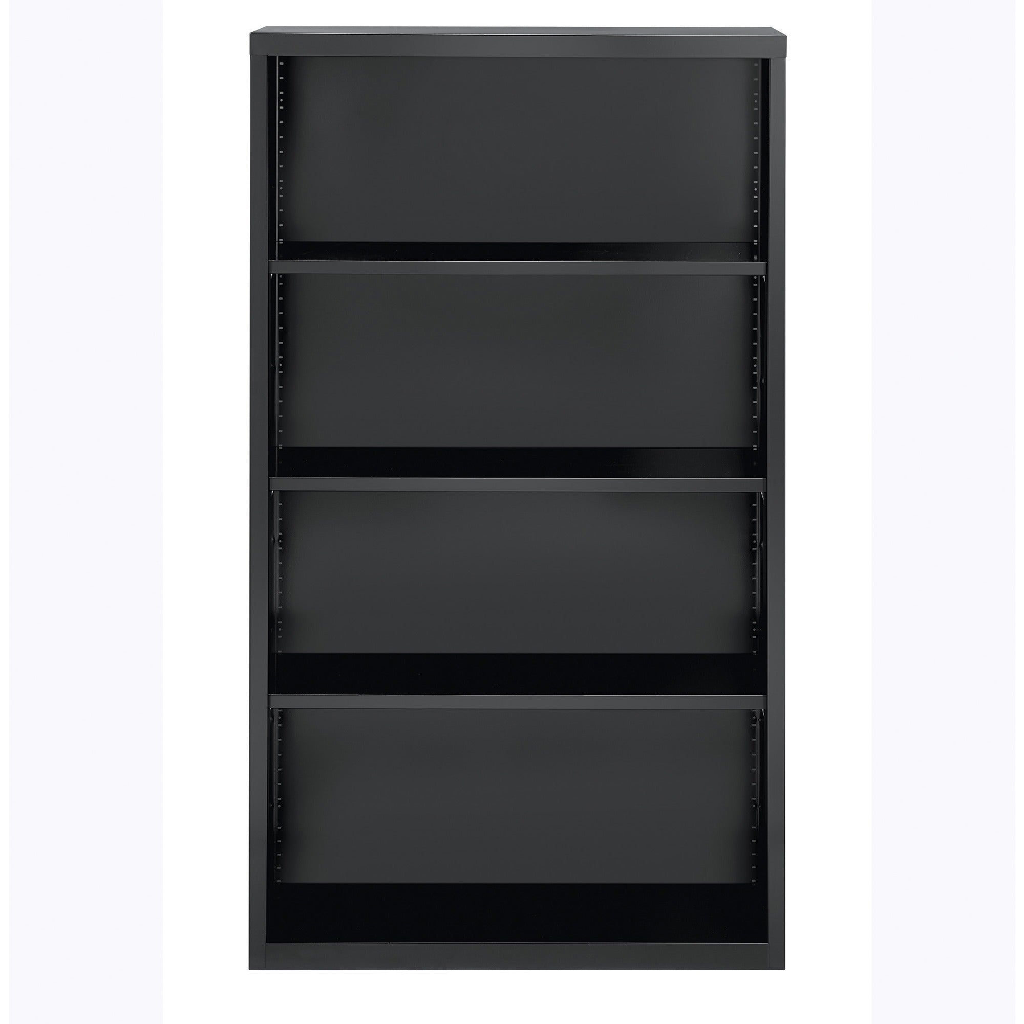 lorell-fortress-series-bookcase-345-x-1360-4-shelves-material-steel-finish-charcoal-powder-coated-adjustable-shelf-welded-durable_llr59693 - 2