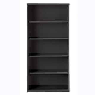 Lorell Fortress Series Bookcase - 34.5" x 13"72" - 5 Shelve(s) - Material: Steel - Finish: Charcoal, Powder Coated - Adjustable Shelf, Welded, Durable