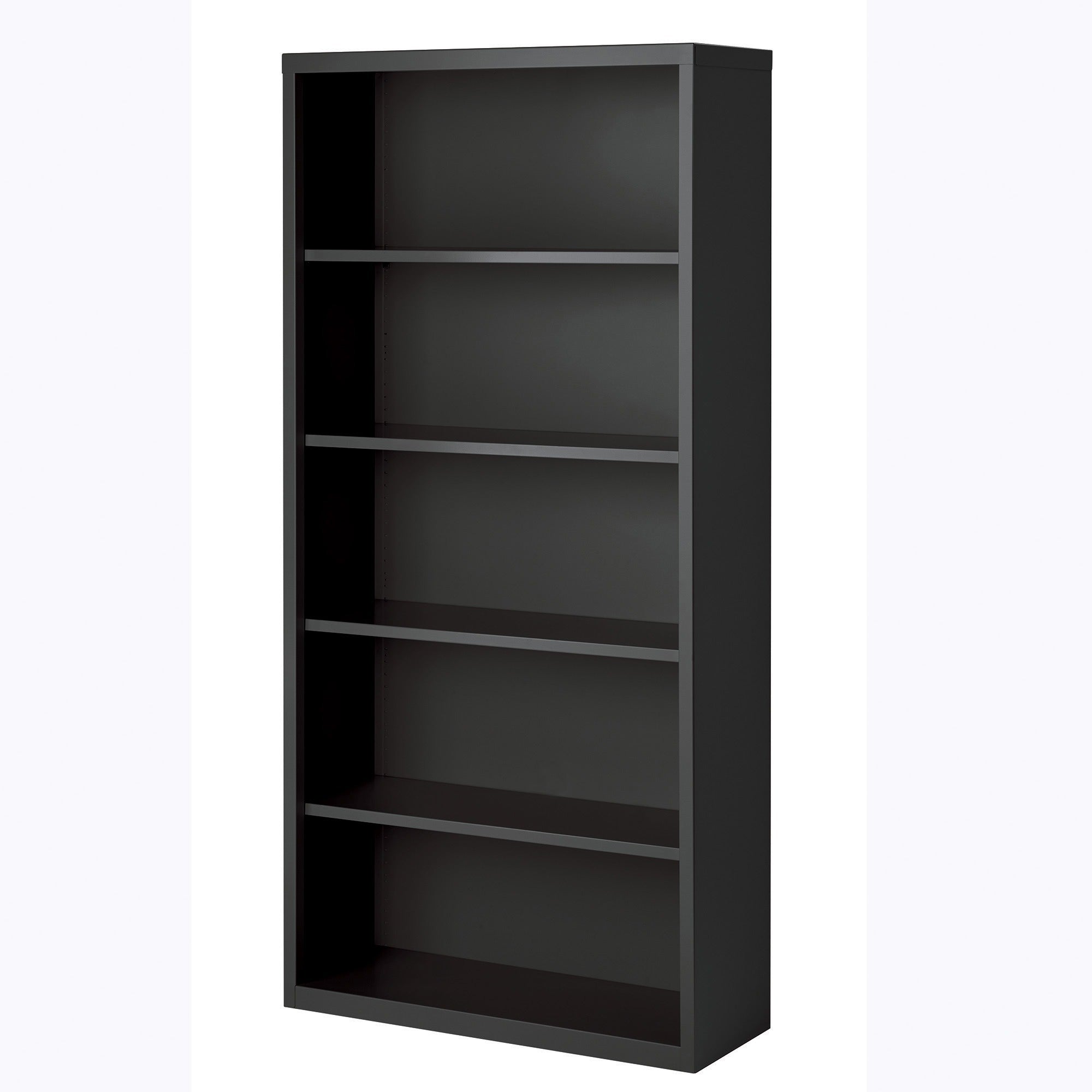 Lorell Fortress Series Bookcase - 34.5" x 13"72" - 5 Shelve(s) - Material: Steel - Finish: Charcoal, Powder Coated - Adjustable Shelf, Welded, Durable - 3