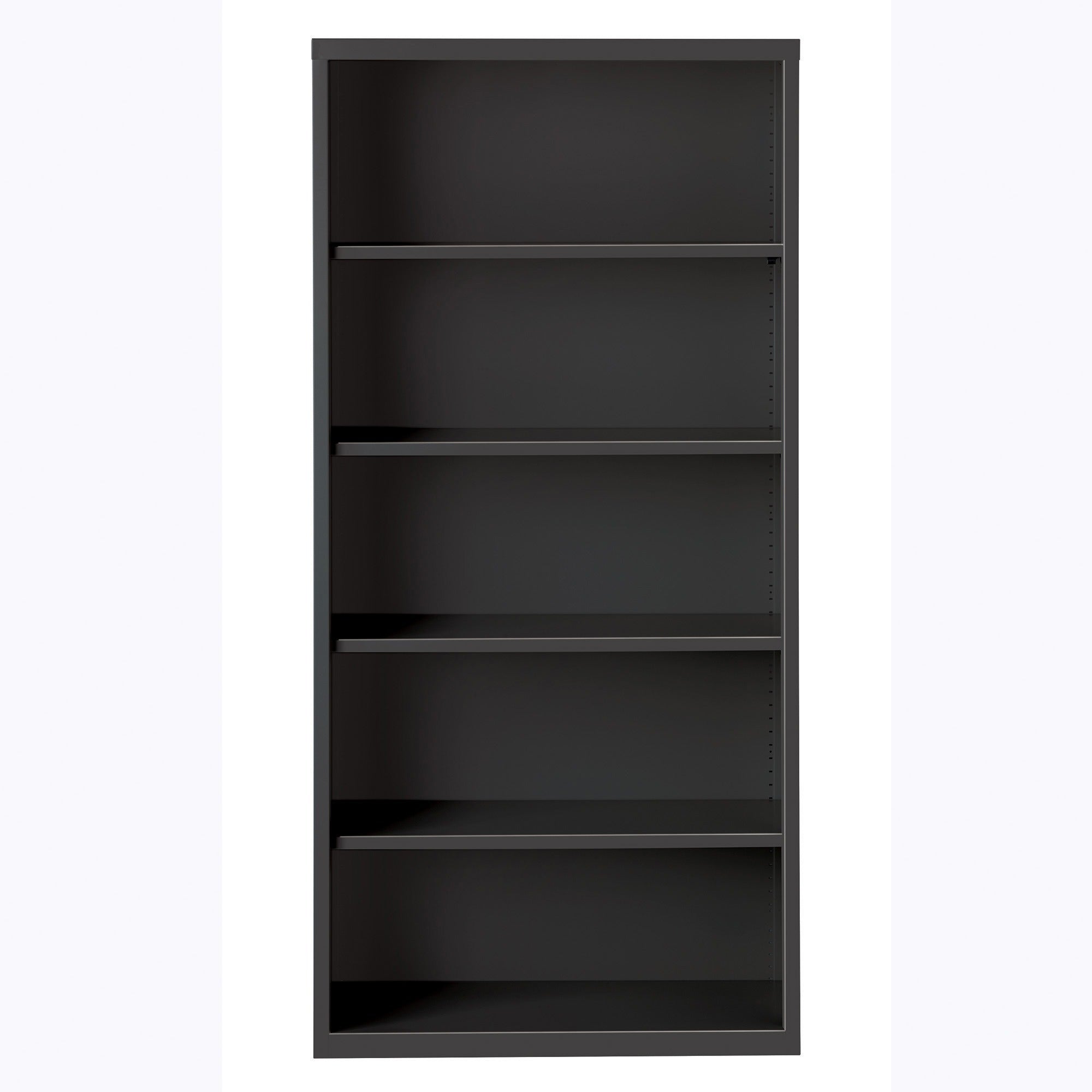 Lorell Fortress Series Bookcase - 34.5" x 13"72" - 5 Shelve(s) - Material: Steel - Finish: Charcoal, Powder Coated - Adjustable Shelf, Welded, Durable - 2
