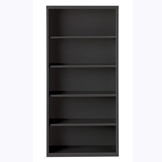 Lorell Fortress Series Bookcase - 34.5" x 13"72" - 5 Shelve(s) - Material: Steel - Finish: Charcoal, Powder Coated - Adjustable Shelf, Welded, Durable - 2