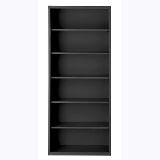 Lorell Fortress Series Bookcase - 34.5" x 13"82" - 6 Shelve(s) - Material: Steel - Finish: Charcoal, Powder Coated - Adjustable Shelf, Welded, Durable