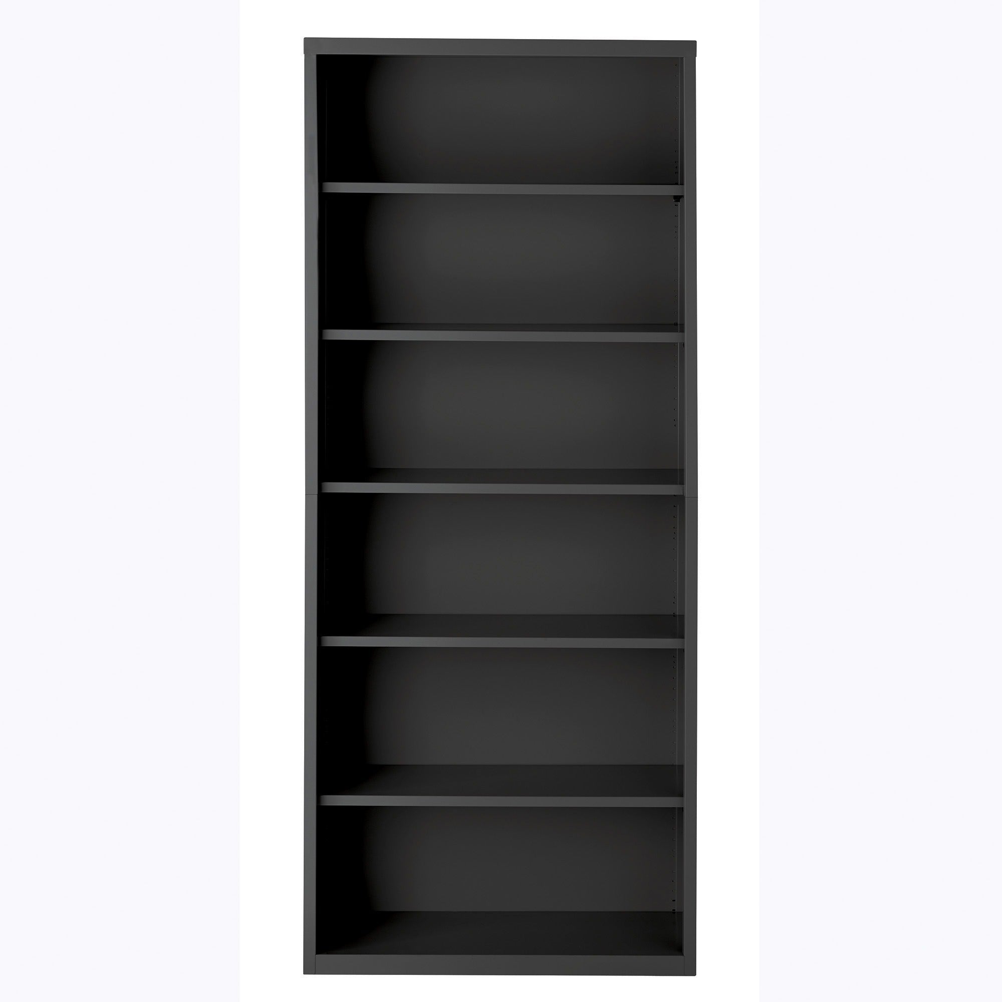 lorell-fortress-series-bookcase-345-x-1382-6-shelves-material-steel-finish-charcoal-powder-coated-adjustable-shelf-welded-durable_llr59695 - 2