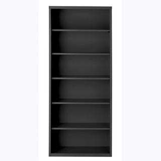 lorell-fortress-series-bookcase-345-x-1382-6-shelves-material-steel-finish-charcoal-powder-coated-adjustable-shelf-welded-durable_llr59695 - 2