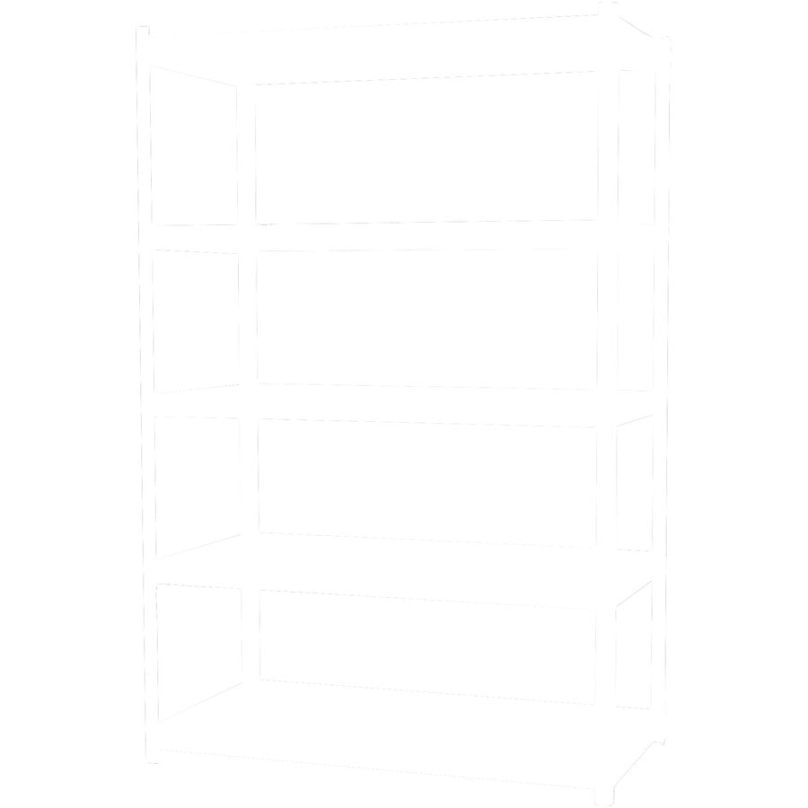 Lorell Iron Horse 2300 lb Capacity Riveted Shelving - 5 Shelf(ves) - 72" Height x 48" Width x 24" Depth - 30% Recycled - Black - Steel, Particleboard - 1 Each