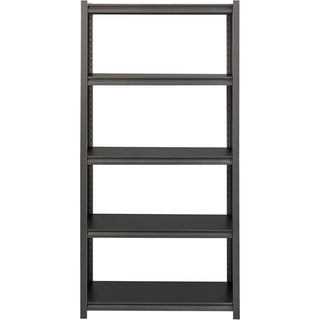 Lorell Iron Horse 3200 lb Capacity Riveted Shelving - 5 Shelf(ves) - 72" Height x 36" Width x 18" Depth - 30% Recycled - Black - Steel, Laminate - 1 Each