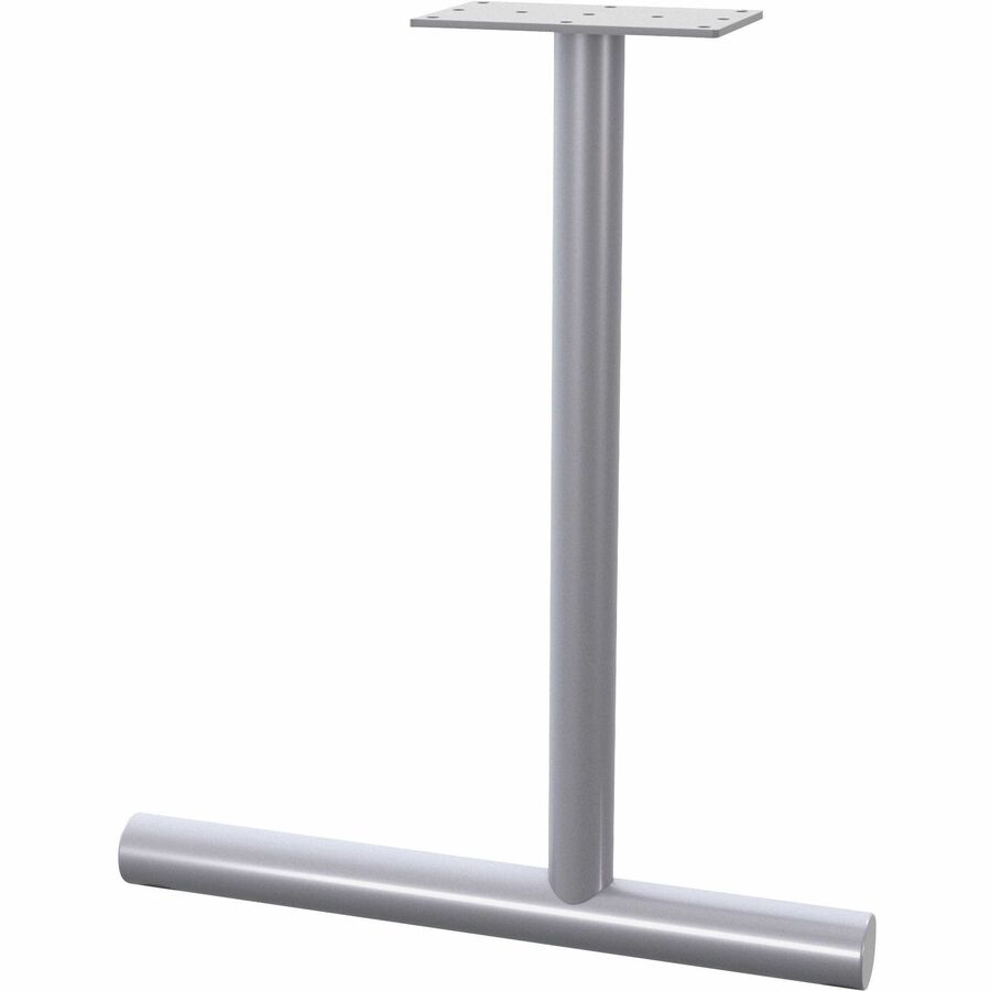Lorell Training Table C-Leg Table Base with Glides - Metallic Silver C-leg Base - 1 / Set