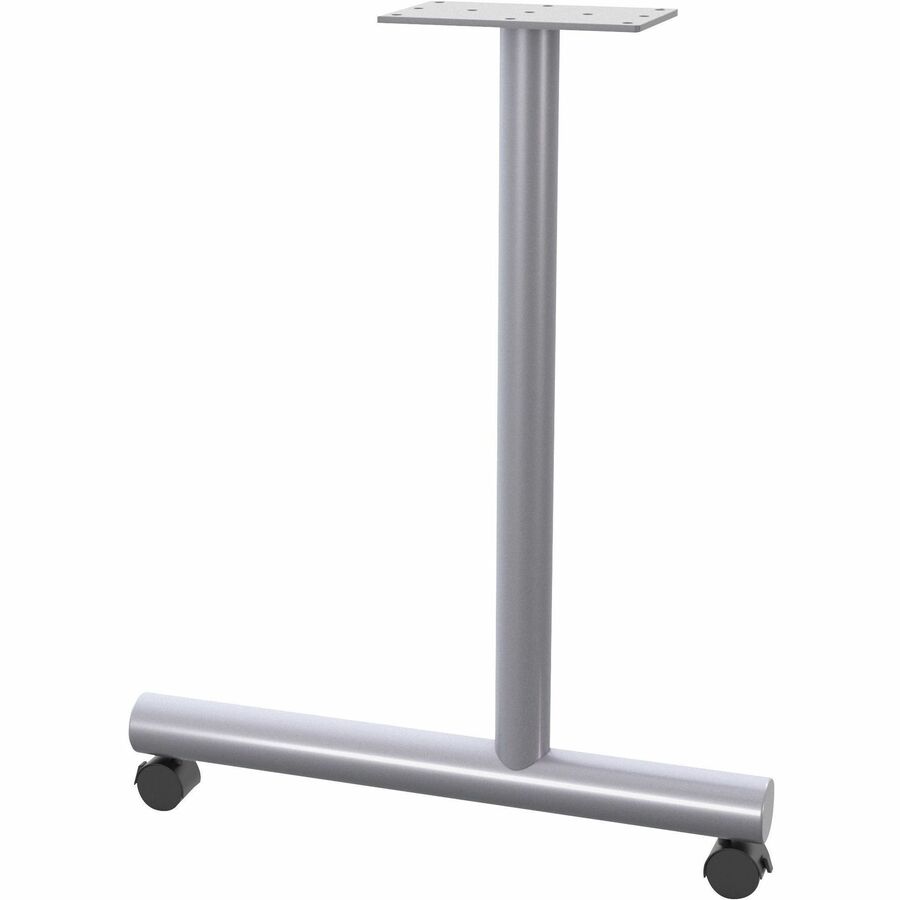 Lorell Training Table C-Leg Table Base with 2" Casters - Metallic Silver C-leg Base - 27" Height x 1.50" Width x 22" Depth - 1 / Set