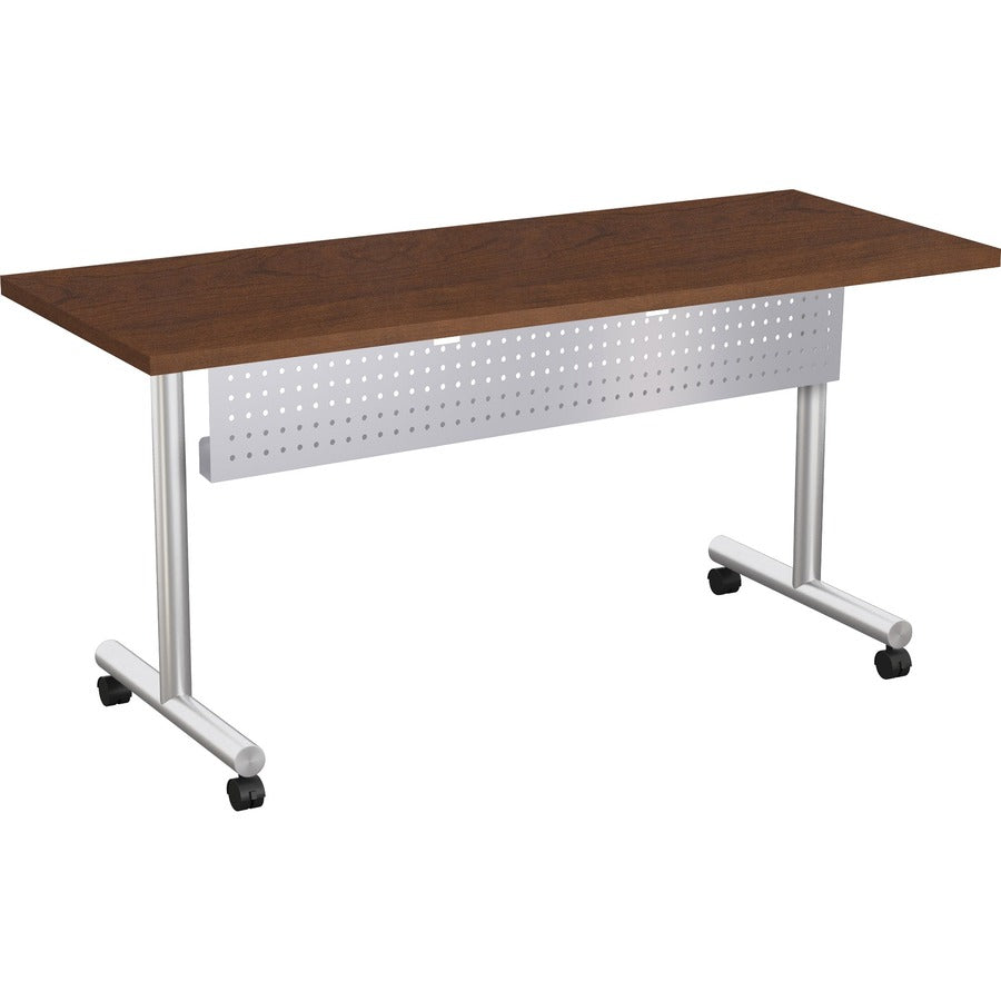 Lorell 48" Training Table Modesty Panel - 42" Width x 3" Depth x 10" Height - Steel - Metallic Silver