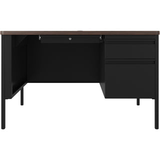 Lorell Fortress Series 48" Right-Pedestal Teachers Desk - 48" x 30"29.5" - Box, File Drawer(s) - Single Pedestal on Right Side - T-mold Edge