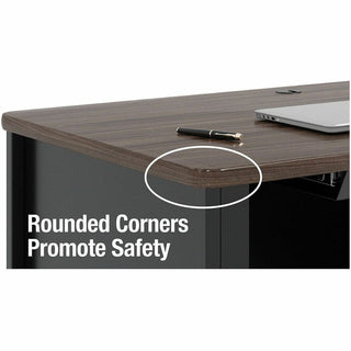 Lorell Fortress Series 48" Right-Pedestal Teachers Desk - 48" x 30"29.5" - Box, File Drawer(s) - Single Pedestal on Right Side - T-mold Edge