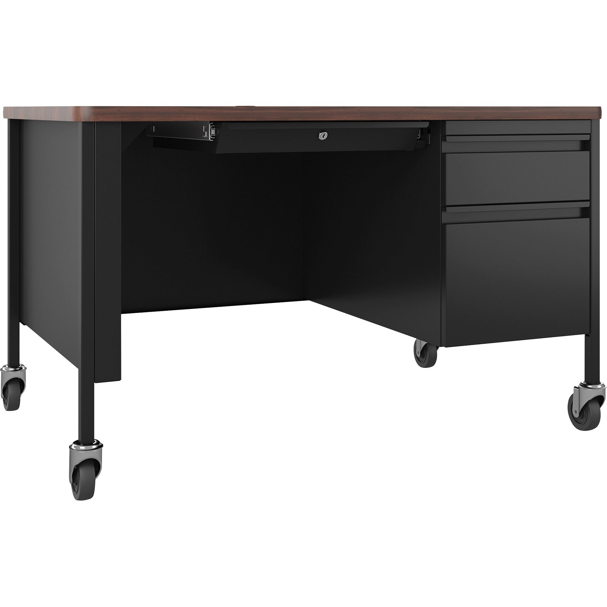 lorell-fortress-series-48-mobile-right-pedestal-teachers-desk-48-x-30295-box-file-drawers-single-pedestal-on-right-side-t-mold-edge_llr66943 - 1