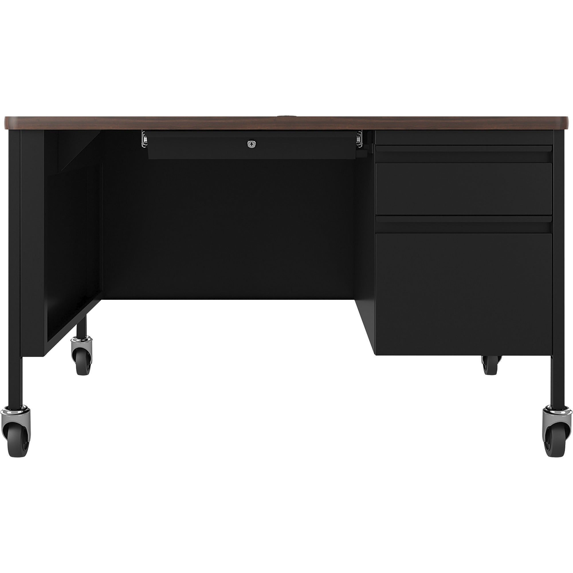 lorell-fortress-series-48-mobile-right-pedestal-teachers-desk-48-x-30295-box-file-drawers-single-pedestal-on-right-side-t-mold-edge_llr66943 - 2