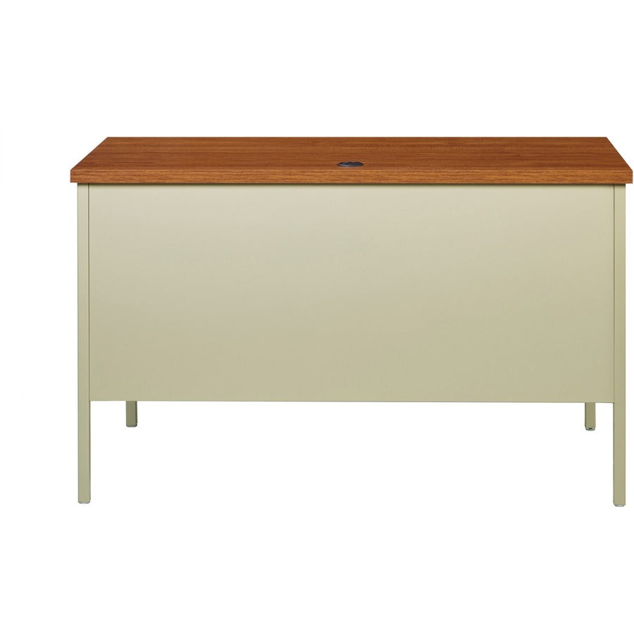 Lorell Fortress Series 45-1/2" Right Single-Pedestal Desk - 45.5" x 24"29.5" , 1.1" Table Top - Box, File Drawer(s) - Single Pedestal on Right Side - Square Edge