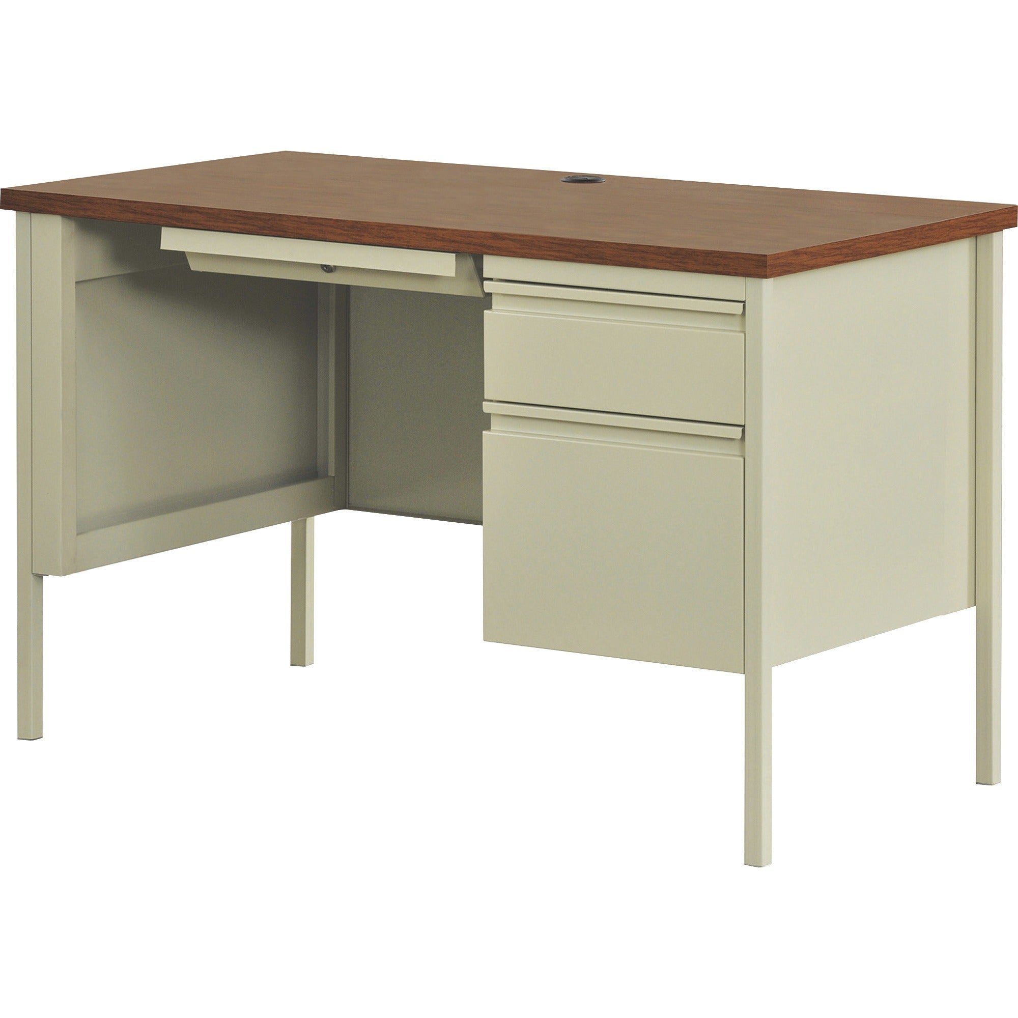 lorell-fortress-series-45-1-2-right-single-pedestal-desk-455-x-24295--11-table-top-box-file-drawers-single-pedestal-on-right-side-square-edge_llr66947 - 3