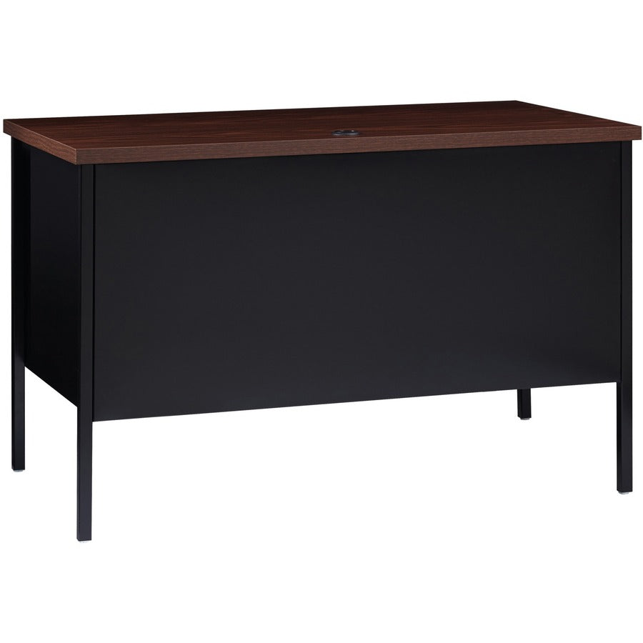 Lorell Fortress Series 45-1/2" Right Single-Pedestal Desk - 45.5" x 24"29.5" , 1.1" Top - Box, File Drawer(s) - Single Pedestal on Right Side - Square Edge