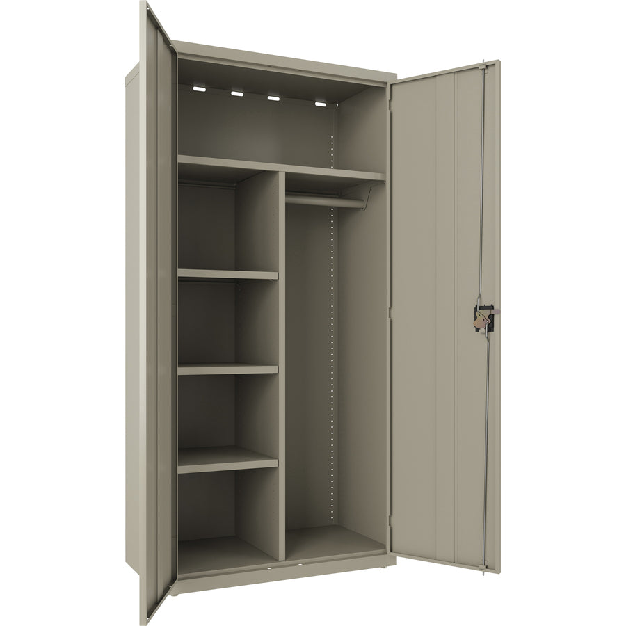 lorell-fortress-series-wardrobe-cabinet-18-x-36-x-72-2-x-doors-locking-door-putty-steel-recycled_llr66965 - 2