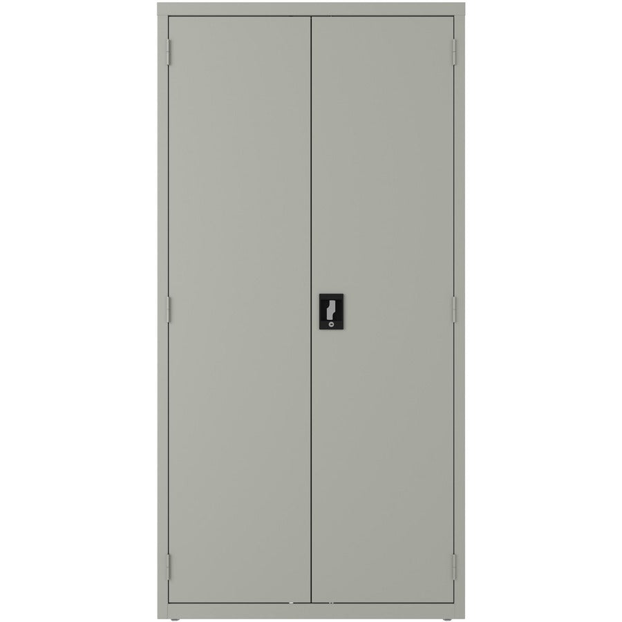 Lorell Fortress Series Wardrobe Cabinet - 18" x 36" x 72" - 2 x Door(s) - Locking Door - Gray - Steel - Recycled