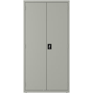 Lorell Fortress Series Wardrobe Cabinet - 18" x 36" x 72" - 2 x Door(s) - Locking Door - Gray - Steel - Recycled