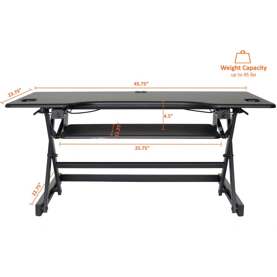 lorell-xl-adjustable-desk-monitor-riser-45-lb-load-capacity-20-height-x-46-width-x-24-depth-desktop-black_llr82013 - 6
